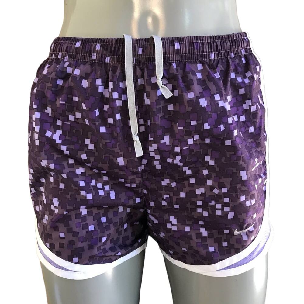 Nike Dri Fit High Waist Running Lined Shorts Purple Women's Size XS
